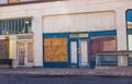 Old Abandoned Store Front Buildings In Depressed Area Royalty Free Stock Photo