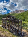 Old abandoned structure on a mountain side in Colorado