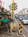 Old abandoned traffic light in Malioboro streets Royalty Free Stock Photo