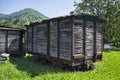 Old abandoned train cars Royalty Free Stock Photo
