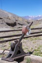 Old abandoned train station, border with Argentina and Chile Royalty Free Stock Photo