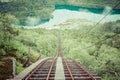 Old abandoned train on the way to Trolltunga, Norway Royalty Free Stock Photo