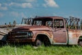 Old abandoned truck on the prairies in Saskatchewan Royalty Free Stock Photo