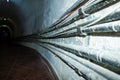 Abandoned tunnel in the secret factory Royalty Free Stock Photo