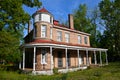 Old Abandoned Brick House in Small Town Royalty Free Stock Photo