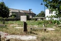 Old abandoned vintage mini golf course.