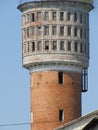 Old abandoned water tower, upper water  tower part SSSR Royalty Free Stock Photo