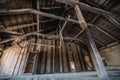 Old abandoned watermill interior