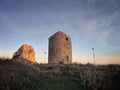 Old abandoned windmill in Calpe Royalty Free Stock Photo