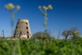 Old, abandoned windmill in Gaiki, Latvia Royalty Free Stock Photo