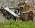 Mining buildings in the Rocky Mountains