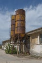 Old abandonned rusted barrels on sardinia