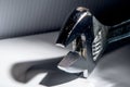 Old Adjustable crescent wrench with shadow on white background Royalty Free Stock Photo