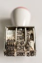 Date stamp in the office on white background Royalty Free Stock Photo