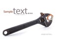 Old adjustable wrench Royalty Free Stock Photo