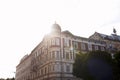 Old administrative building with a dome in the centre of Lviv Royalty Free Stock Photo