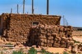 Old adobe house in semi-desert Royalty Free Stock Photo