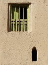 Windows in the part-ruined village of Al Hamra in Oman