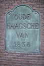 Old Advertising Billboard Oude Haagsche Van 1836 At Amsterdam The Netherlands 8-2-2022 Royalty Free Stock Photo