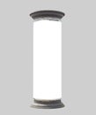 Old advertising pillar, isolated