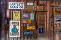 Old Advertising Signs posted in historic Centennial Ranch Barn, Ridgway, Colorado - a designated historic landmark