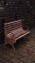 old aesthetic vintage chair in a park Royalty Free Stock Photo
