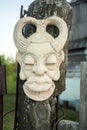 Old african ancient handmade mask