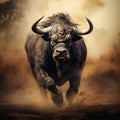 Old african buffalo Selous Royalty Free Stock Photo