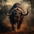 Old african buffalo Selous Royalty Free Stock Photo