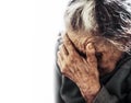 Very old woman closeup portrait Royalty Free Stock Photo