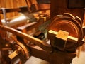 Old age wooden loom machine - manually operated Royalty Free Stock Photo