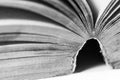 Old, aged book pages close up macro shot Royalty Free Stock Photo