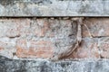 Old and aged brick and concrete wall