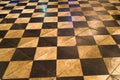 Old aged dirty granite checkerboard caro pattern