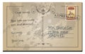 Old aged distressed retro of a postcard Royalty Free Stock Photo