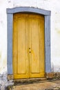 Old and aged historic church door from the Empire era in Brazil Royalty Free Stock Photo