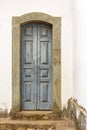 Old and aged historic wooden church door Royalty Free Stock Photo