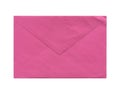 Old aged pink paper envelope isolated on white Royalty Free Stock Photo