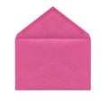 Old aged pink paper envelope isolated on white Royalty Free Stock Photo