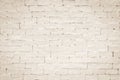 Old aged rough brick wall texture background painted in light beige color in grunge style