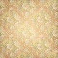 Old aged vintage antique paper flowers pattern.