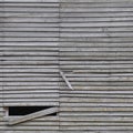 Old aged weathered natural grey damaged wooden farm shack wall texture, large detailed textured rustic grungy vertical background Royalty Free Stock Photo