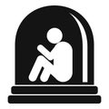 Old aging disease icon, simple style