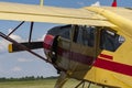 Old agricultural aircraft. Details and cockpit