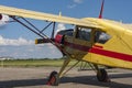 Old agricultural aircraft. Details and cockpit Royalty Free Stock Photo