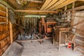 Old agricultural equipment in Vlkolinec village in Nizke Tatry mountains, Slovak Royalty Free Stock Photo