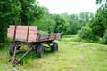 Old agricultural tractor cart for work in the field Royalty Free Stock Photo