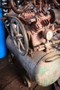 Old air compressor Royalty Free Stock Photo