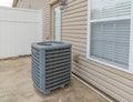 Old Air Conditioning Unit Behind Condo Royalty Free Stock Photo