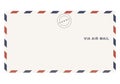 Old air mail enveloppe, illustration - vector. Royalty Free Stock Photo